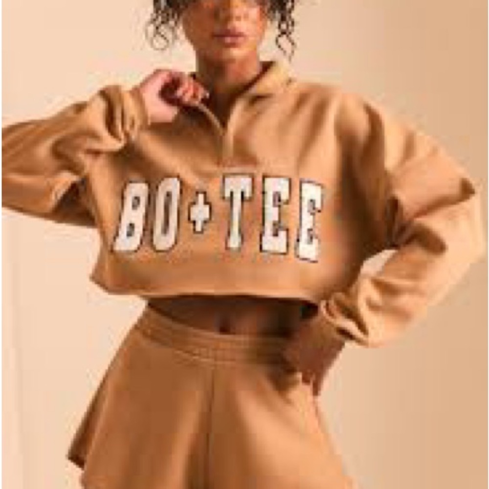 BO+TEE Women's Tan Pullover Hoodie